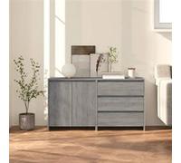 vidaXL Buffets 2 pcs Sonoma gris Bois d'ingénierie3098063 Gris G