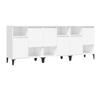 Vidaxl Buffets 3 Pcs Blanc 60x35x70 Cm Bois D'ingénierie Blanc