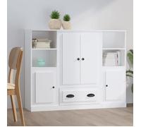 vidaXL Buffets 3 pcs blanc bois d'ingénierie 3185319