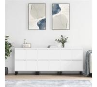 Vidaxl Buffets 3 Pcs Blanc Bois D'ingénierie Blanc