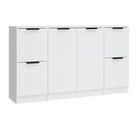 vidaXL Buffet 3 pcs, Meubles de Rangement avec Porte, Armoires de Rangement, Buffets de Salon Salle de Séjour, Moderne, 3115844