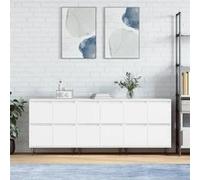 Vidaxl Buffets 3 Pcs Blanc Bois D'ingénierie Blanc