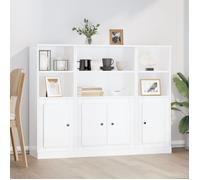vidaXL Buffets 3 pcs blanc brillant bois d'ingénierie 3185305