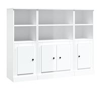 vidaXL Buffets 3 pcs blanc brillant bois d'ingénierie 3185305