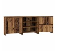 Vidaxl Buffets 3 Pcs Bois Ancien 70 X 41 X 75 Cm Bois D'ingénierie