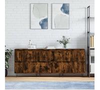 vidaXL Buffets 3 pièces Chêne fumé Bois d'ingénierie 3190202