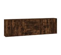 vidaXL Buffets 3 pcs Chêne fumé Bois d'ingénierie Marron