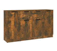 Vidaxl Buffets 3 Pcs Chêne Fumé Bois D'ingénierie Marron