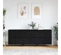 vidaXL Buffets 3 pcs Chêne noir 180 x 35 x 70 cm Bois d'ingénierie