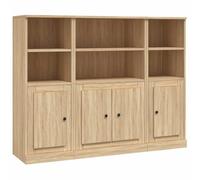 vidaXL Buffets 3 pcs Chêne Sonoma Bois d'ingénierie