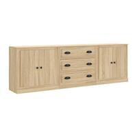vidaXL Buffets 3 pcs Chêne sonoma Bois d'ingénierie Marron