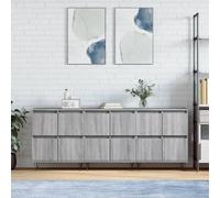 vidaXL Buffets 3 pcs Sonoma gris Bois d'ingénierie