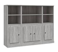 vidaXL Buffets 3 pièces Sonoma gris bois d'ingénierie