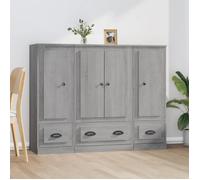 vidaXL Buffets 3 pièces Sonoma gris en bois d'ingénierie 3185301