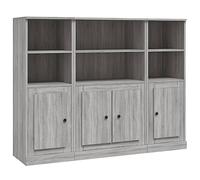 Vidaxl Buffets 3 Pcs Sonoma Gris Bois D'ingénierie Marron