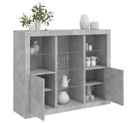 vidaXL Sideboards avec lampes LED 3 pcs. Gris béton Bois composite