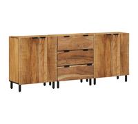 Vidaxl Buffets En Bois Massif D'acacia 3 Pièces, 60x33x75 Cm
