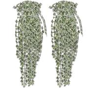 vidaXL Buissons de lierre artificiels - 2 pcs - 90 cm - vert panaché