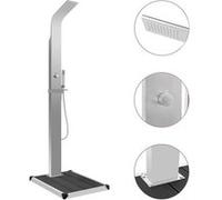 Douche d'Extérieur avec Receveur de Douche WPC Acier Inoxydable Jardin vidaXL