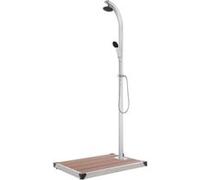 vidaXL Douche de jardin avec base marron 220 cm Aluminium