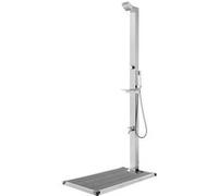 vidaXL Buitendouche met grijze basis 225 cm roestvrij staal3070792 Gris G