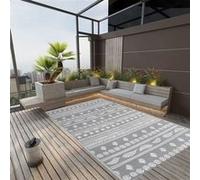 vidaXL Buitenkleed ARAKIL 140x200 cm polypropeen grijs316971 Gris G