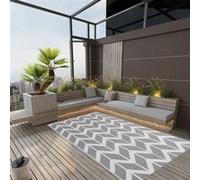 vidaXL Buitenkleed ARAKIL 160x230 cm polypropeen grijs316951 Gris G