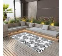 vidaXL Buitenkleed ARAKIL 160x230 cm PP wit en zwart310426 G