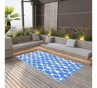 vidaXL Buitenkleed ARAKIL 190x290 cm PP blauw en wit310447 G