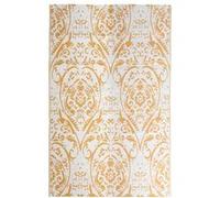 Tapis d'Extérieur Tapis d'Entrée Tapis Décoratif Salon Salle de Séjour Balcon Patio Terrasse Maison Intérieur Orange et Blanc 190x290 cm PP