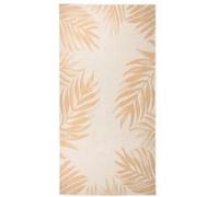 vidaXL Buitenkleed met bladpatroon platgeweven 100x200 cm340857 Jaune G