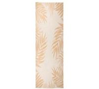Buitenkleed met bladpatroon platgeweven 80x250 cm340856