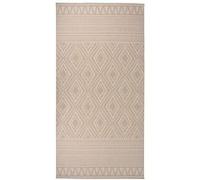 Buitenkleed met patroon platgeweven 100x200 cm bruin340864