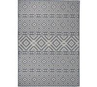 Vidaxl Tapis À Tissage Plat D'extérieur 120x170 Cm Rayures Bleues