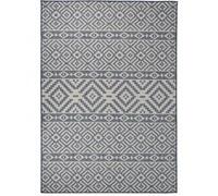 vidaXL Buitenkleed met patroon platgeweven 140x200 cm blauw340838 Bleu G
