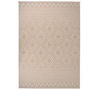 Vidaxl Tapis À Tissage Plat D'extérieur 140x200 Cm Rayures Brunes