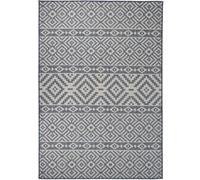 Tapis à Tissage Plat d'Extérieur Tapis de Protection Tapis de Couloir Terrasse Balcon Jardin Résistance aux UV 160x230 cm Rayures Bleues