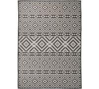 Buitenkleed met patroon platgeweven 200x280 cm zwart340854