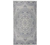 vidaXL Buitenkleed met patroon platgeweven 80x150 cm blauw340827 Bleu G