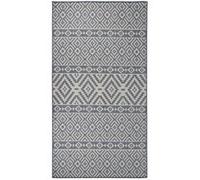 Buitenkleed met patroon platgeweven 80x150 cm blauw340834