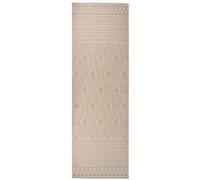 Buitenkleed met patroon platgeweven 80x250 cm bruin340863