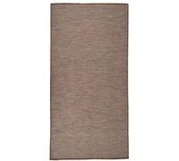 Buitenkleed platgeweven 100x200 cm bruin340787