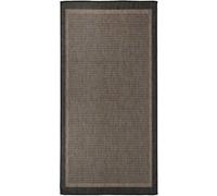 Tapis à Tissage Plat d'Extérieur Tapis de Protection Tapis de Couloir Terrasse Balcon Jardin Résistance aux UV 100x200 cm Marron Foncé