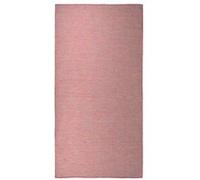 Buitenkleed platgeweven 100x200 cm rood340822