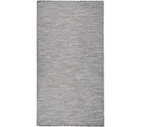Buitenkleed platgeweven 80x150 cm bruin en blauw340813