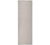 Buitenkleed platgeweven 80x250 cm taupe340779