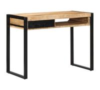 Bureau en bois de manguier brut massif vidaXL, 100x50x75 cm, Bureau de travail, d'étude, d'écriture, d'ordinateur, Style industriel