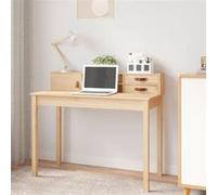 vidaXL Bureau 110x50x93 cm en bois massif de pin