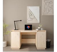 Bureau 140x50x75 cm bois massif de pin