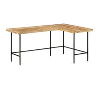 vidaXL Bureau 165x110x77 cm en bois massif de manguier et fer Multicolore